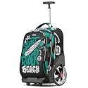 NEW TILAMI 19 Inch Rolling Backpack for School Stair-Climbing, Green Surf
