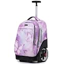 NEW TILAMI 19 Inch Rolling Backpack for School Stair-Climbing, Butterfly