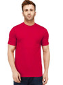 New Trends Collection Solid Men Half Sleeve Red T-Shirt (Pack of 1) Men Self Design Round Neck Cotton Blend Red T-Shirt