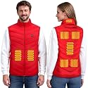 New Unisex Heated Vest with 3 Heating Levels, 9 Heating Zones, Washable Stand Collar Lightweight Zip Heated Vest