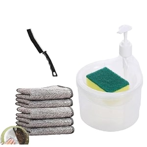 new upgrade steel wire dishclothtriple-layer steel wire cleaning clothpowerful cleaning non-scratch wire dishcloth rag for cookware sinks dishes stove tops combo pack