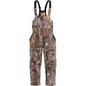 NEW VIEW Insulated Hunting Bibs for Men, Silent Camo Overalls with Fleece Lining, Water-Resistant Camo Bibs Hunting Overalls