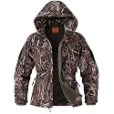 NEW VIEW Womens Hunting Clothes, Upgraded Ultra-Quiet Water Resistant Camo Hunting Jacket for Duck Waterfowl Deer Hunting