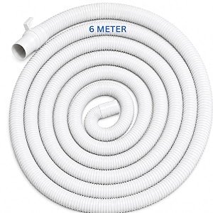 new ware 6 meter washing machine outlet pipe  flexible drain hose extension for fully amp semi automatic models  water discharge hose for top loading machines laundry amp utility area  6m long
