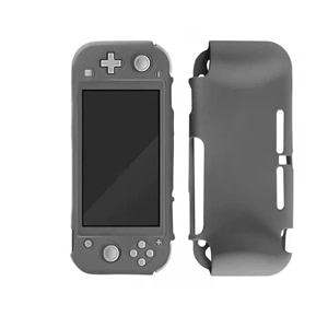 new world premium soft silicone cover rubber protective case cover for nin-tendo switch lite full body silicon protector case -gray