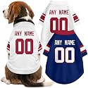 New York Dog Clothes Jersey Style Custom Pet T Shirt with Personalized Name Number for Small Medium Large Dogs