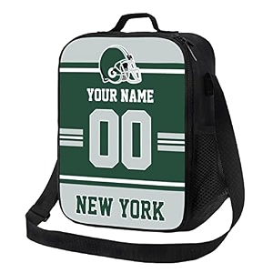 new york lunch bag lunch box custom any name and number adjustable strap sport insulated lunch bags personalized gifts for men women