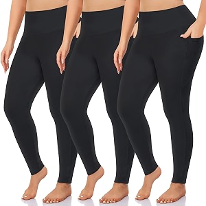 new young capri leggings with pockets for women high waisted workout leggings tummy control yoga pants