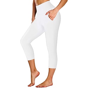 new young capri leggings with pockets for women high waisted workout leggings tummy control yoga pants