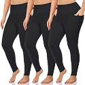 NEW YOUNG Capri Leggings with Pockets for Women High Waisted Workout Leggings Tummy Control Yoga Pants