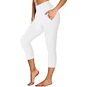 NEW YOUNG Capri Leggings with Pockets for Women High Waisted Workout Leggings Tummy Control Yoga Pants