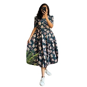 NEW4U Women Printed Rayon Anarkali Kurta for