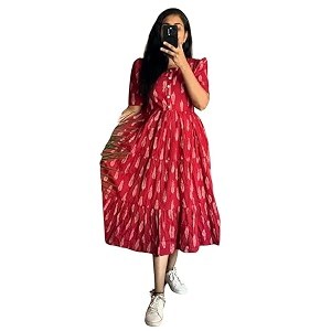NEW4U Women Printed Rayon Anarkali Kurta for