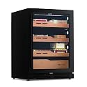 NewAir 1500 Count Electric Cigar Humidor Cabinet | Built-In or Freestanding Cigar Cooler with Spanish Cedar Drawers, Electronic Humidity & Temperature Control | LED Lighting, and Opti-Temp Heating