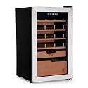 NewAir 500 Count Electric Cigar Humidor Box | Premium Cigar Cooler Cabinet with Built-In Boveda Temperature &amp; Humidity Control | Adjustable Spanish Cedar Shelves | Desktop Humidor