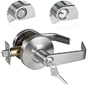 NEWBANG Grade 2 ADA Commercial Heavy Duty Entry Door Lever UL Listed and 3 Hour Fire Rated, Satin Chrome 26D, Left and Right Handed,MD-C2-1ET-1P