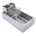 newBasics Commercial Deep Fryer Electric 220V Stainless Steel with Variable Temperature Control with Warranty (12 Liters Long)