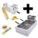 newBasics Commercial Deep Fryer Electric 220V Stainless Steel with Variable Temperature Control with Warranty (12 Liters with Twister)