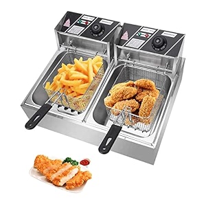 newbasics electric deep fryer for commerical restaurantssmall shopsbusiness idea - fries spiral and more 12 liter dual fryer