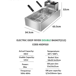 newbasics electric deep fryer for commerical restaurantssmall shopsbusiness idea - 12 liter fryer with twister potato machine - 220v ac