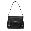 NEWBELLA Tote Bag for Women, Vegan Leather Crossbody Shoulder Bag, Top Handle Satchel Purse for Work, Travel, Daily Use (Black Envelope)