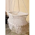 Newborn Baby Cradle/Baby Palna/Baby Thottil/Newborn Baby Hanging Bed/Baby Cradle for 0 to 2 Years/Oval Shape Macrame Cradle/Baby Sleeping Bed (Beige)