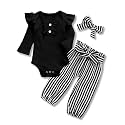 Newborn Baby Girls Clothes Ribbed Ruffled RomperFloral