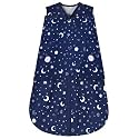 BSTOPPT Newborn Sleep Sack Baby Swaddle,Swaddle me 0-3 Month,3-Way Adjustable Wearable Blanket,100% Rayon Cotton Swaddling Sleeping Bag，TOG 0.5 (Starry Sky, 0-3 Months)