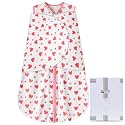 BSTOPPT Newborn Sleep Sack Baby Swaddle,Swaddle me 0-3 Month,3-Way Adjustable Wearable Blanket,100% Rayon Cotton Swaddling Sleeping Bag，TOG 0.5 (Love, 0-3 Months)