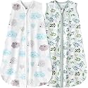 BSTOPPT Newborn Sleep Sack Baby Swaddle,TOG 0.5 Baby Wearable Blanket,Baby Sleeping Bag (Leaf&amp;Clouds, 3-6 Months)