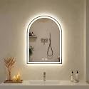NEWBULIG Arched LED Bathroom Mirrors with Lights 20"x28" LED Mirror for Bathroom,Led Vanity Mirror, Anti-Fog,LED Mirrors with Light, Anti-Fog, Dimmable, 3 Color, Shatterproof, Touch Sensor