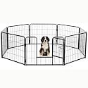 NEWBULIG Dog Playpen Indoor 24 Inch 8 Panels, Metal Outdoor Dog Fence Pen