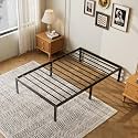 NEWBULIG Twin Size Bed Frame Metal Bed Frame, Mattress Foundation with Steel Slat Support, No Box Spring Needed, Heavy Duty, Storage Space Under Frame, Easy Assembly