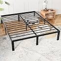 NEWBULIG Metal Bed Frame - Full Size Metal Platform Bed Frame Mattress Foundation with Steel Slat Support, No Box Spring Needed, Storage Space Under Frame, Easy Assembly