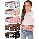 Newcotte 5 Pcs Girls Belt with Holes
