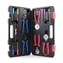 Newdeli 12Pcs Deutsch Crimp Tool Kit Weather Pack Crimpers Close Barrel &amp; Open Barrel Crimper with Deutsch Pin Removal Tool Wire Crimping Connector Tool for DT Solid Contacts Molex Delphi Terminals