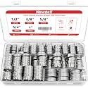 Newdeli 150Pcs Pex Crimp Rings 3/8" 1/2" 3/4" 5/8" 1" PEX Clamps Single Ear Hose Clamps Pex Fittings Cinch Pinch Clamp for Pipe Tubing Connections