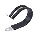 Newdeli 15Pcs Cable Clamps 1-1/2 Inch Stainless Steel Cable Clamp Rubber Cushioned Hose Clamp Insulated Tube clips Automotive Wire Pipe Clamps