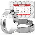 Newdeli 24pcs 1 inch Pex Crimp Rings Stainless Steel PEX Clamps Single Ear Hose Clamps Pex Fittings Cinch Pinch Clamp for Pipe Tubing Plumbing