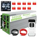 Newdeli 5000 Watt Pure Sine Wave Power Inverter 48V DC to 110/120V AC Converter with 4 AC Outlets, 3.4A USB, LCD Display, Remote Controller for Vehicle, Solar, Heavy Duty, RV, Truck, Off Grid, Camping