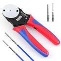 Newdeli Deutsch Crimp Tool Size 20 Deutsch Connector Tool 4 Way Indent 8 Impression Type Closed Barrel Crimper 20 22 AWG Solid Barrel Contact &amp; Circular Connector Contacts Pin Crimping Tool