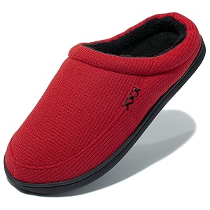 NewDenBer Mens Warm Memory Foam Suede Plush