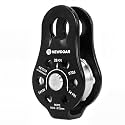 NewDoar Fixed Plate Micro Pulley,28KN CE Certified General Purpose Small Aluminum Rope Pulleys for Climbing/Aloft Work/Rappelling/Rescue Etc