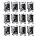 Newhouse Hardware 1-Gang PVC Old Work Electrical Outlet Box (12-Pack) | 14 cu. in. Plastic Junction Box for Switches, GFCI, or Duplex Receptacle Outlet | Old Work Electrical Box for Home Improvement