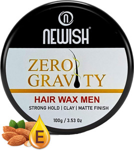 newish 100 naturals zero gravity strong hold clayhair wax-100 g- extra hair volume restylingnon sticky matte finish hair styler 100 g