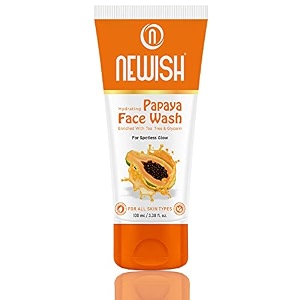 newish papaya face wash for glowing skin 100ml  brightening amp tan removal facewash for men amp women  natural face cleanser with papaya extracts for acne pimples amp oil control