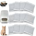 NEWKE 12Pcs Activated Carbon Odor Remover Refills for Hooded Cat Litter Box