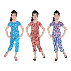 Girls Pure Cotton Casual Round neck regular