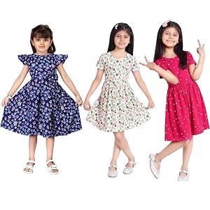 Girls Pure Cotton Casual Round Neck Regular