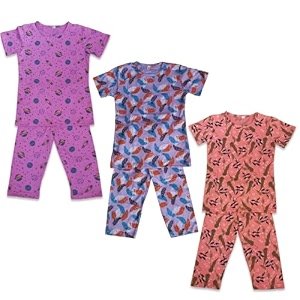 Girls Pure Cotton Casual Round neck regular